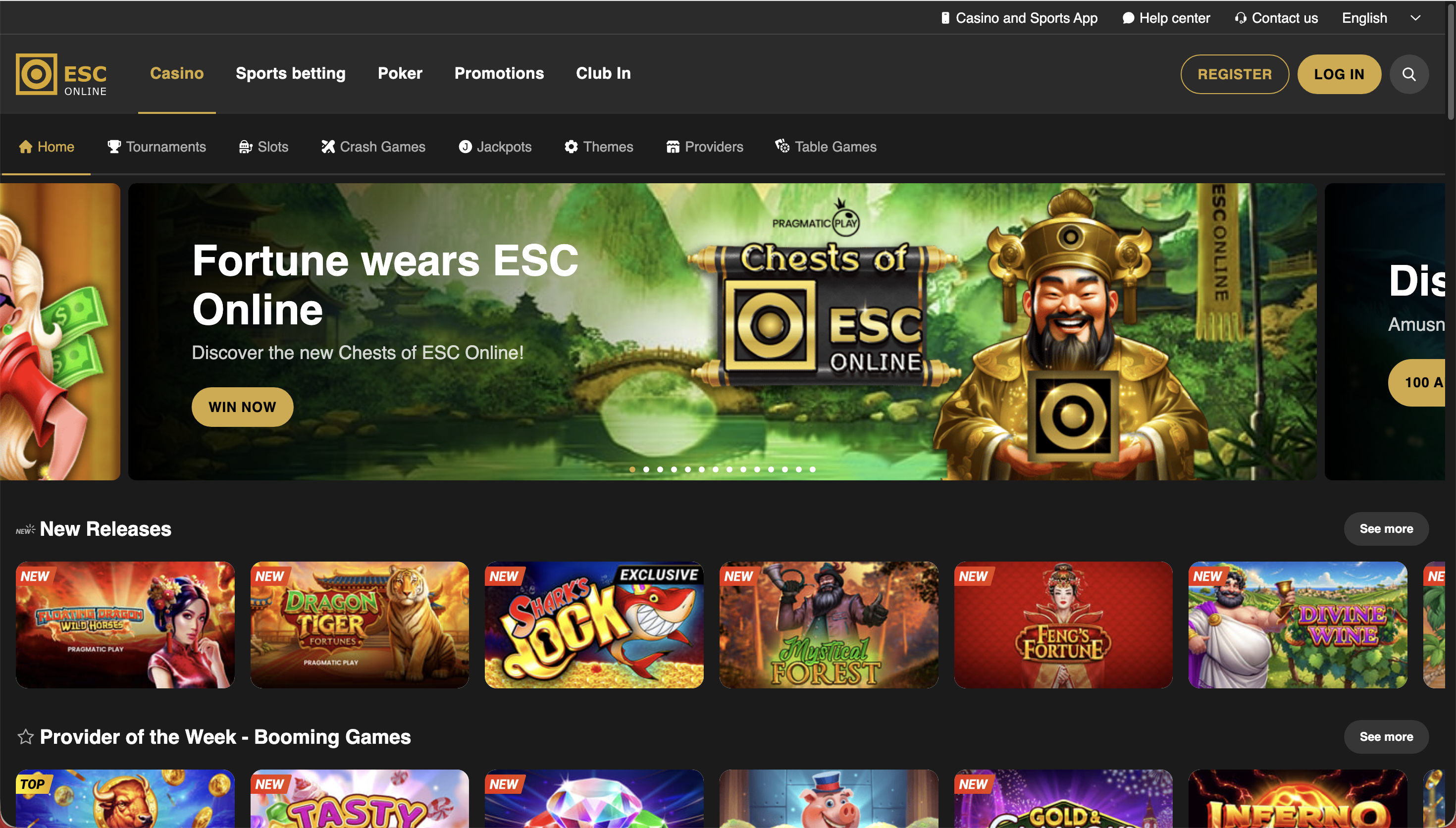 ESC Online interface